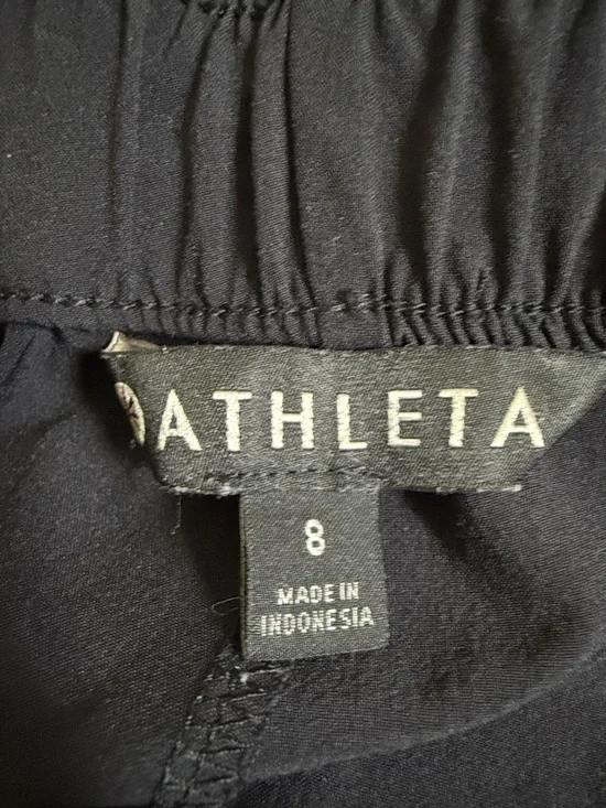 Athleta Skyline Paper Bag Waist Pants Black 292915-03 Activewear - Picture 2 of 4